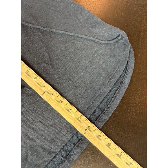 Paige Brielle Tee Shirt Dress Navy Blue Small Drawstring Waist Flutter Sleeve - Picture 10 of 12